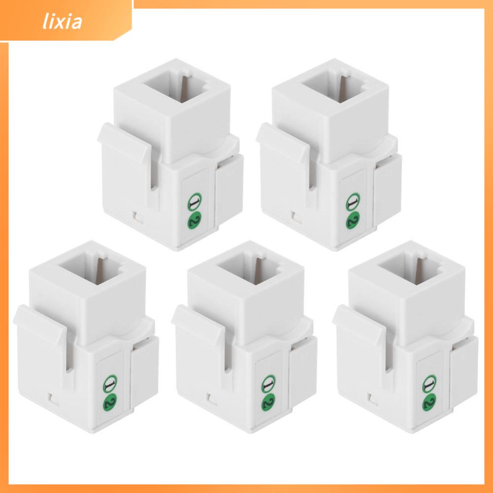 LIXIA 5Pcs Mèo 3 Mô-đun giọng nói điện thoại có bọc bụi ABS Mô-đun thông tin Thành phần dây điện RJ11-90 ° Mô-đun mạng một cổng Hệ thống điện thoại