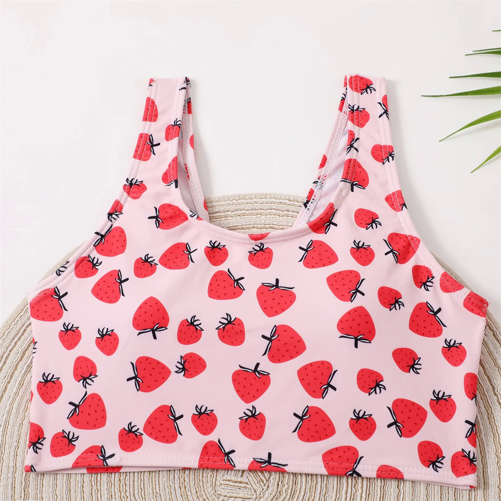 Toddler Baby Girl's 3 Piece Swimsuits Strawberry Prints Cute