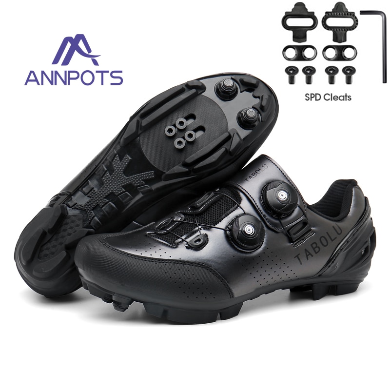 1 người đàn ông tốc độ đi xe đạp Sneaker SPD xe đạp leo núi Giày Xe Đạp Nữ Giày MTB Giày đua xe tuyến đường phẳng Cleat xe đạp đường trường Giày thể thao