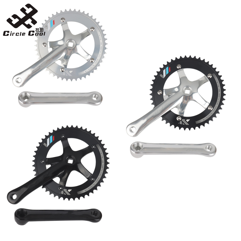 Mountain Bike Single Speed Crankset For Mountain Road Bike Alumniun Alloy Fixed Gear Bicycle Folding Bicycle Square Taper, Sprocket 48T 166mm ราคา 2,897 บาท*ส่งฟรี
