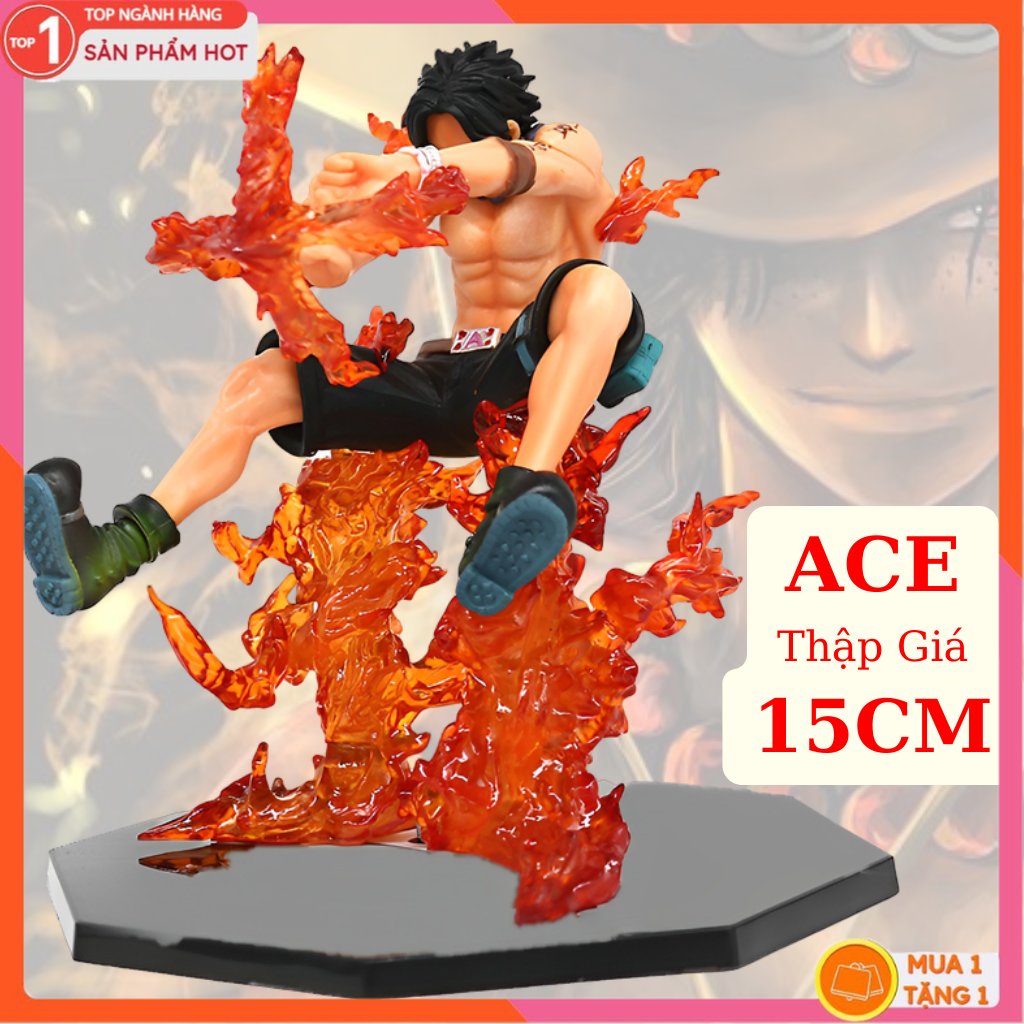 Mô Hình ACE Thập Giá 15Cm Mô hình One Piece Figure Mô Hình Anmie One Piece Luffy Vua Hải Tặc