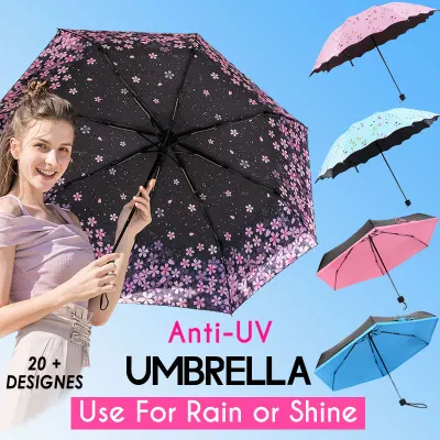 Elitrend [Inner Printing] Umbrella / Anti-UV / UPF50 / Compact / Lightweight / Inner Printing / Tri-Fold