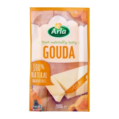 Arla Natural Cheese Block Chunk Gouda 200g