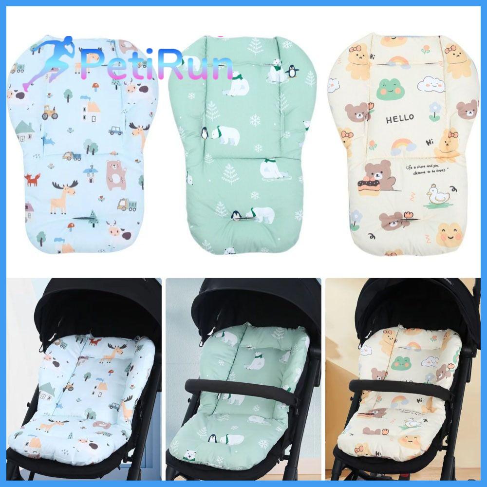 PETIRUN 1Pcs Xe đẩy Đệm xe đẩy Phụ kiện xe đẩy Họa tiết hoạt hình Thảm xe đẩy chung Dày Dành cho tất cả các mùa Đệm ghế xe đẩy em bé