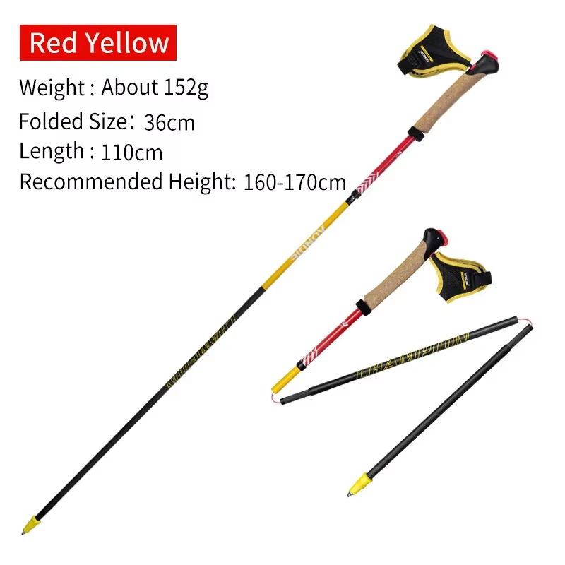 2Pcs AONIJIE E4212 Gậy Đi Bộ Đường Dài Bằng Sợi Carbon Nhẹ Có Thể Gấp Gọn Có Khóa Nhanh Dùng Cho Đồ 