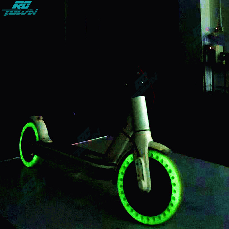 Luminous Rubber Wheel Inflate Free Tyre High Elastic for Xiaomi Scooter