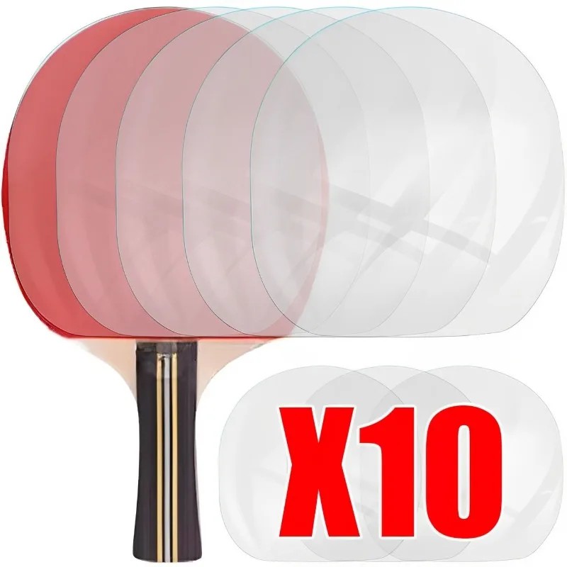 8/10PCS Table Tennis Racket Protective Film Glue Transparent Protective Cover Table Tennis Racket Rubber Self-Adhesive Protective Film Tool