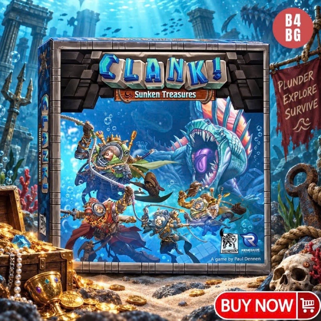 CLANK! Sunken Treasures Expansion phiên bản tiếng anh, Bản Mở Rộng CLANK, Kho Báu Đại Dương B4BG