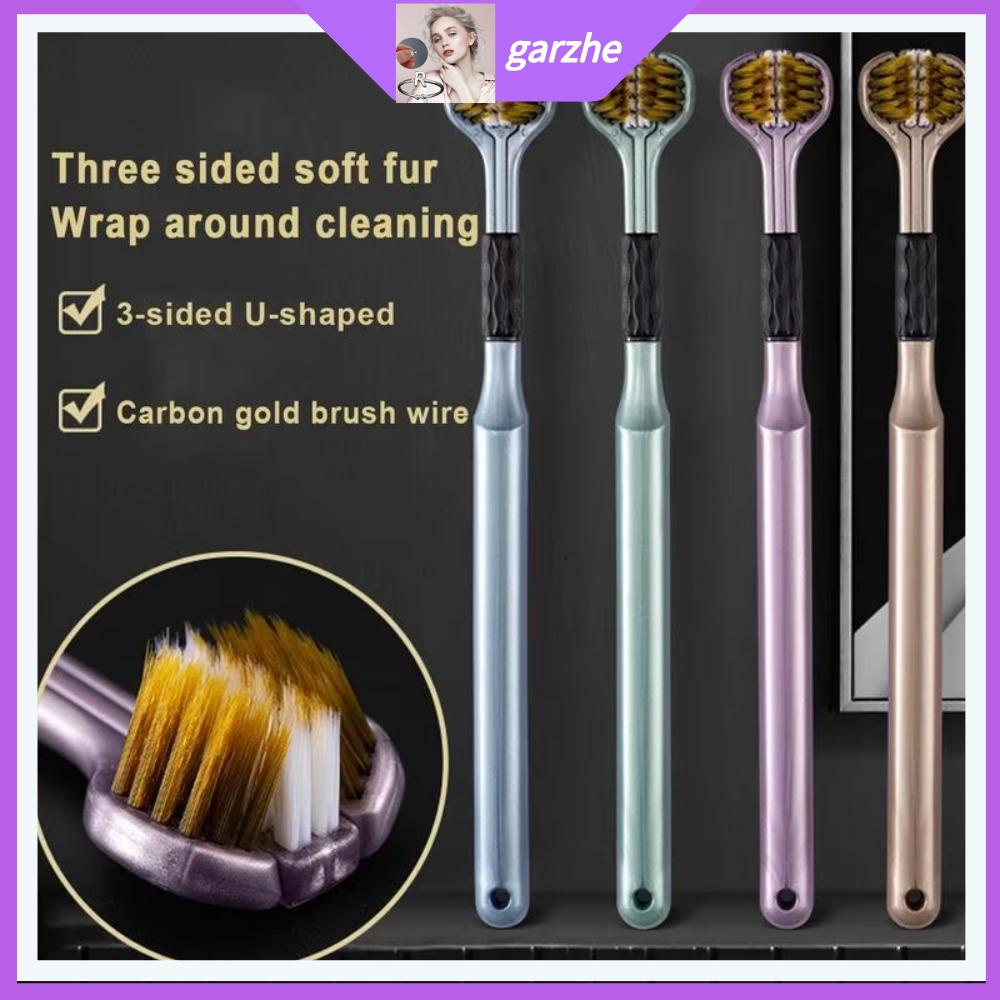 GARZHE24272 4pcs Chăm sóc răng miệng Bàn chải đánh răng lông mềm Đã bọc Làm sạch sâu Bàn chải đánh răng Nhẹ nhàng Bàn chải đánh răng 3 Sử dụng cho gia đình