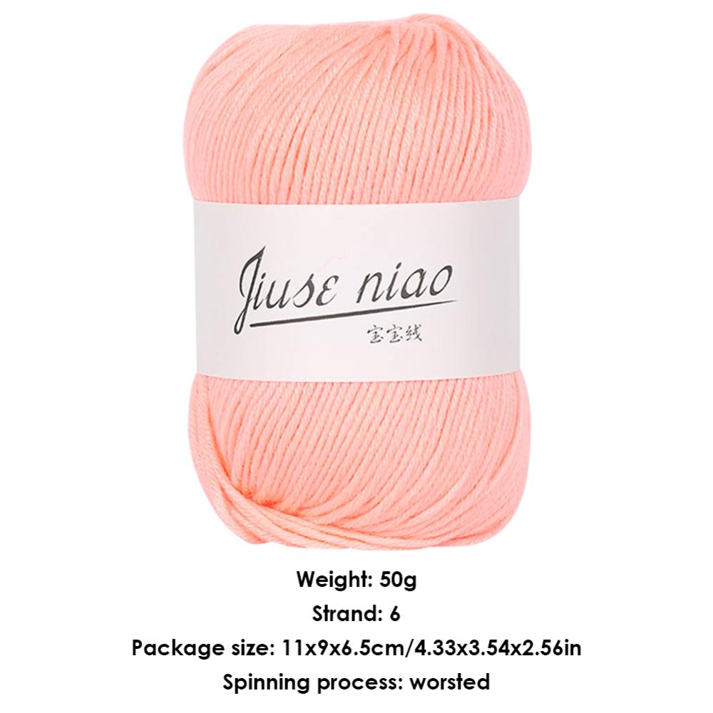 50g/roll 6-strand Cotton Thin Yarn for Crochet Knitting DIY Thread Material