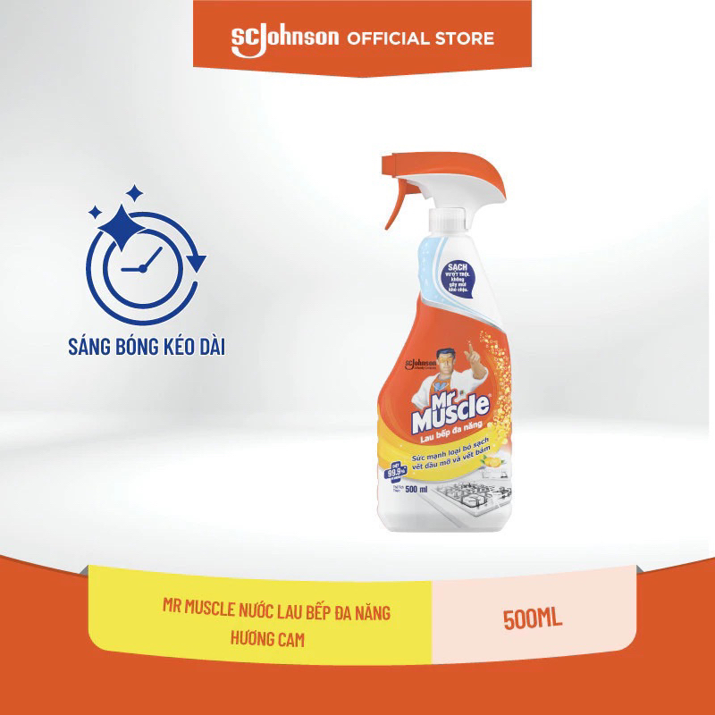 Tẩy lau bếp đa năng Mr Muscle 500ml đánh bay dầu mỡ làm sáng bóng bề mặt