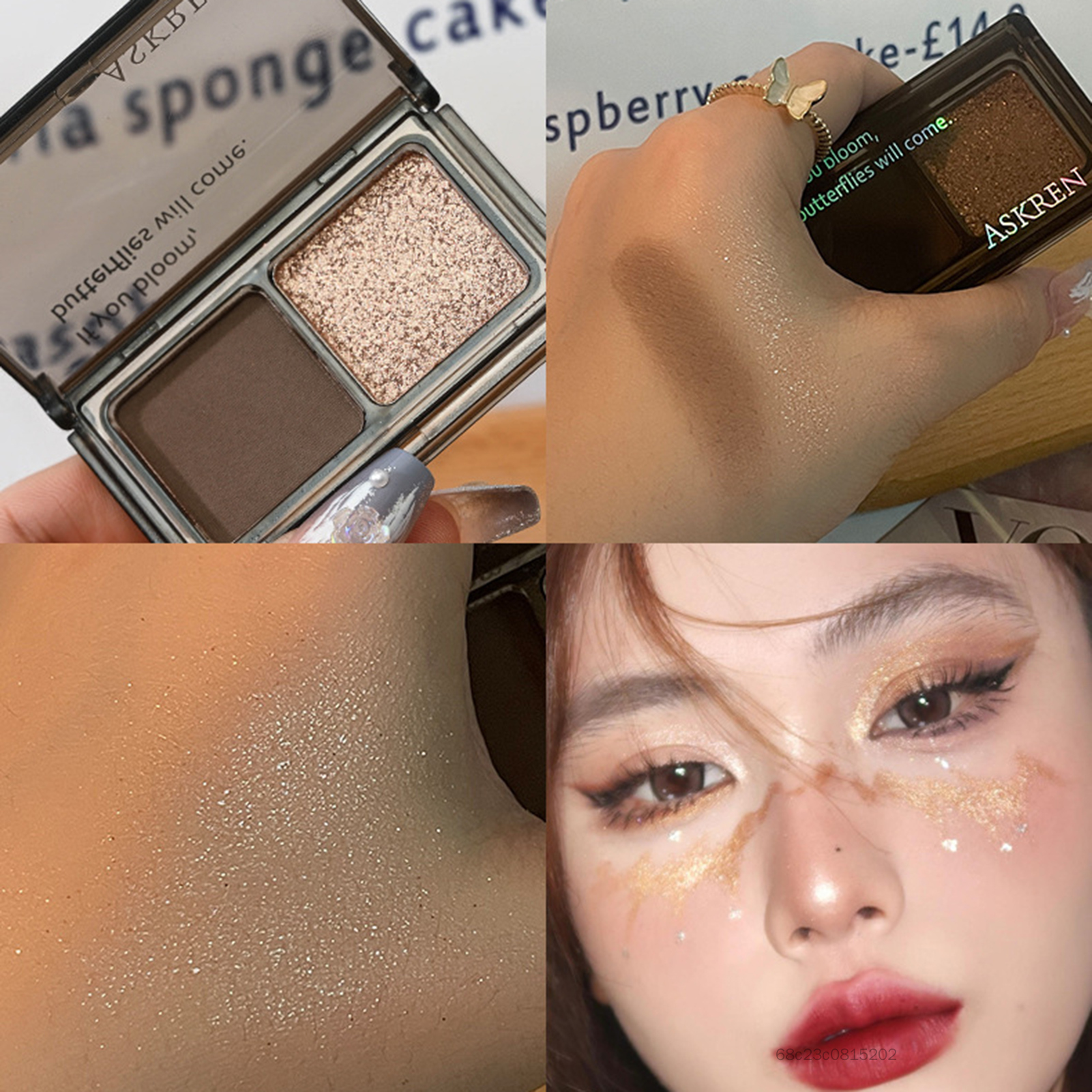 2 màu sắc phấn mắt long lanh màu sắc có sắc tố mạnh mẽ màu sắc phù hợp cho bữa tiệc thông thường đám cưới efd-vn