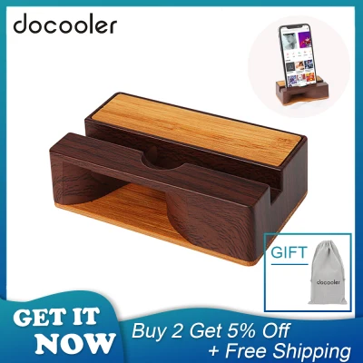 Docooler Mobile Phone Sound Amplifier Stand Wooden Cell Phone Stand with Sound Amplifier Phone Holder Desk Support