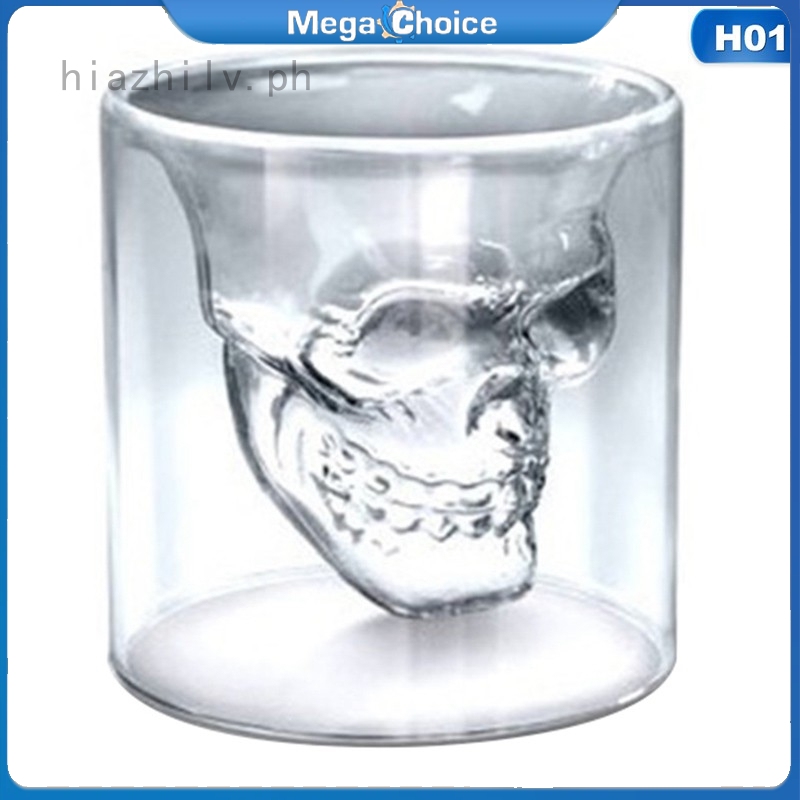 MegaChoice【100%Original】hiazhilv Crystal Skull Head Vodka Shot Whiskey Wine Drinking Glass Decanter Cup Faddish ราคา 38 บาท*ส่งฟรี