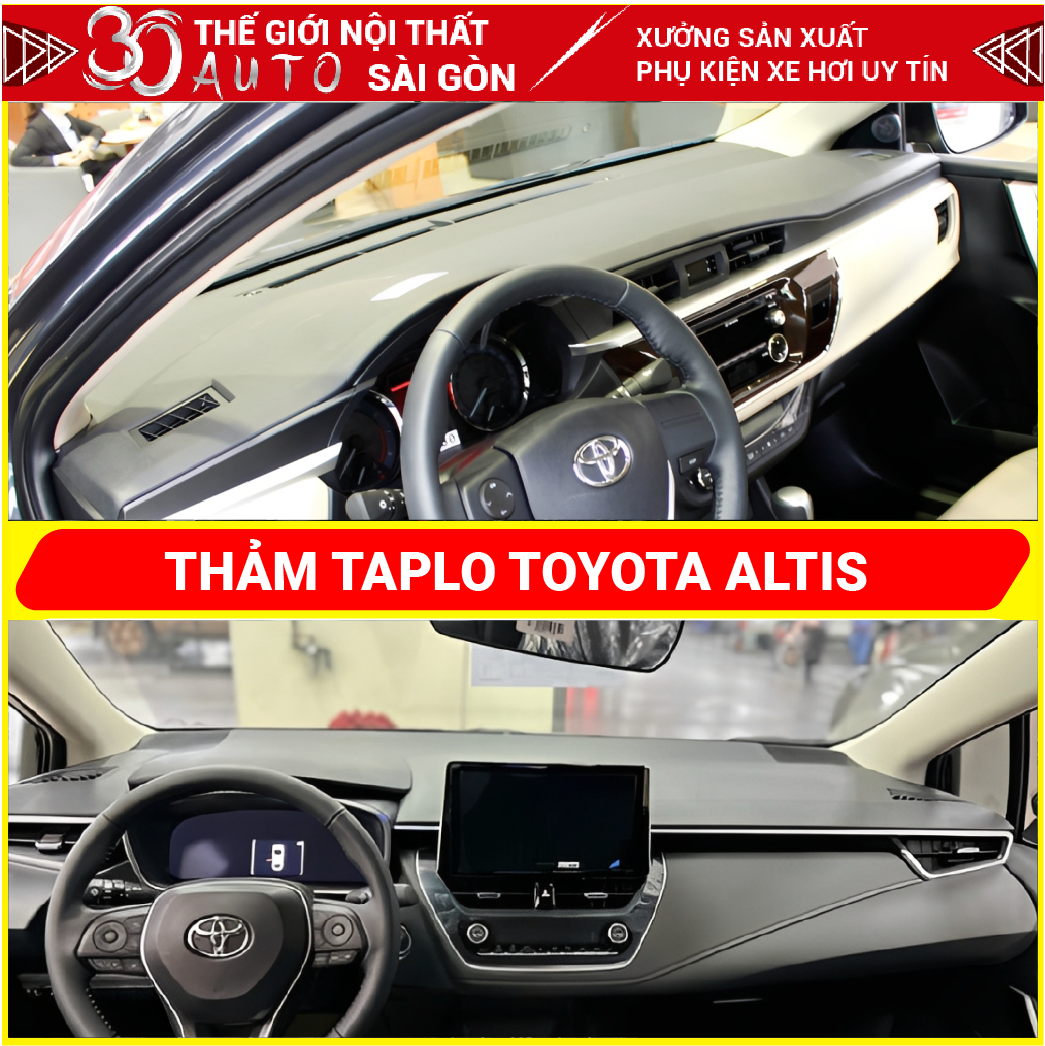 Protective Mats for Taplo Toyota Corolla Altis from 2011 to 2025, Sheepskin Velvet, Carbon Leather with Thick 3-Layer Anti-Slip Base, Standard Form Giá 411,400 Đồng*Miễn phí vận chuyển