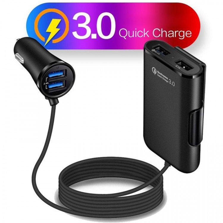 Tẩu sạc ô tô 4 cổng USB QC 3.0 chính hãng, sạc nhanh mọi loại xe - Bảo hành đảm bảo Giá 116,000 Đồng*Miễn phí vận chuyển