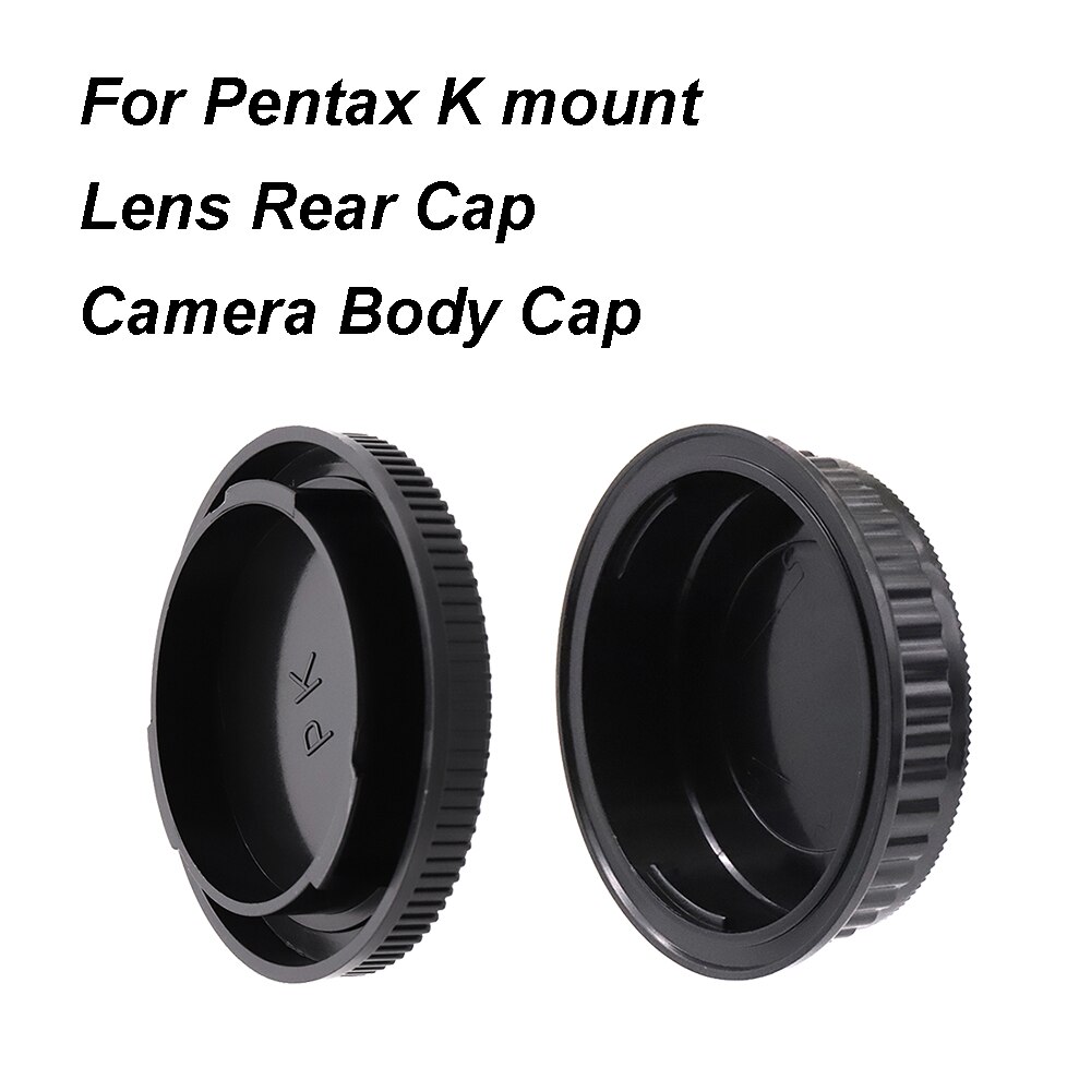 For Pentax K Mount Lens Rear Cap Camera Body Cap Plastic Black Lens Cap
