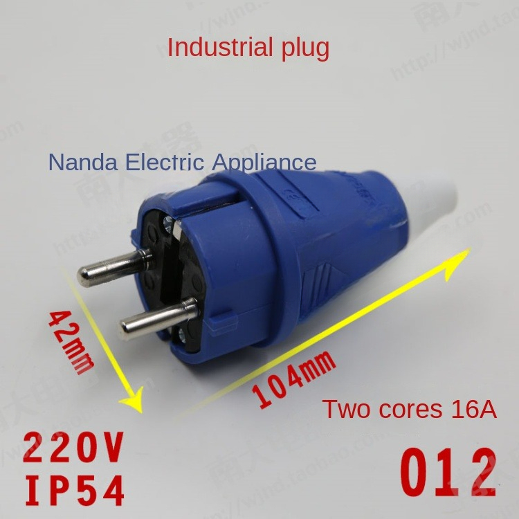 Phích Cắm (012) | Phích Cắm và Ổ Cắm Công Nghiệp 2 Cores 16A | 012 Other 220V Waterproof IP44 – Kết Nối An Toàn, Bền Bỉ