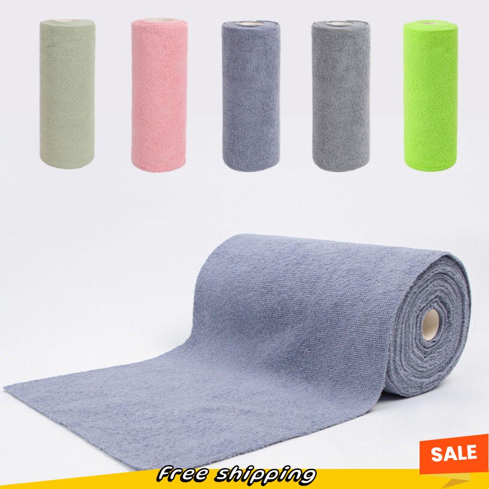 TT GLASSES 20PCS/Roll Thấm hút Khăn vi sợi Tái sử dụng Thay thế Giẻ lau đĩa dầu chống dính  Lau chùi Khăn lau bát đĩa nhà bếp