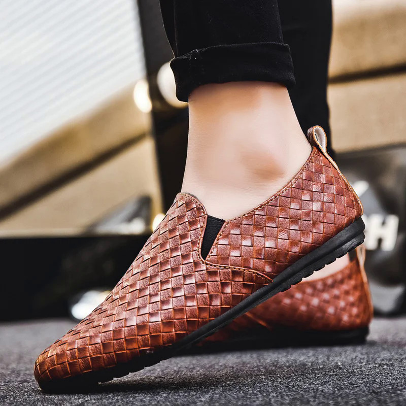 Da SHOSE người đàn ông thường thuyền đi bộ Giày mùa hè nam thoáng khí kháng rỗng mềm nền lưới Giày lười rô - 2