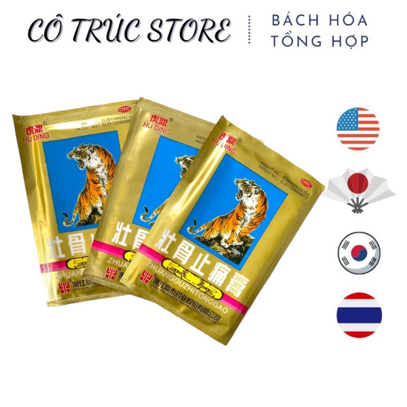 1Gói 4 miếng cao dán Con cọp giảm đau thái lan