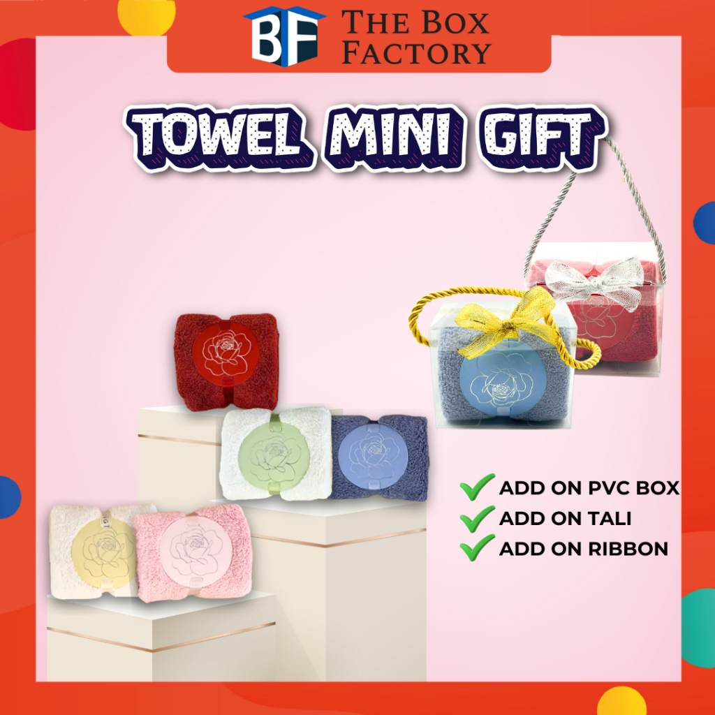 TBF TUALA GIFT BOX TOWEL DOORGIFT MICROFIBER SUPER SOFT HADIAH WEDDING GIFT BIRTHDAY GIFT GOODIES KENDURI KAHWIN