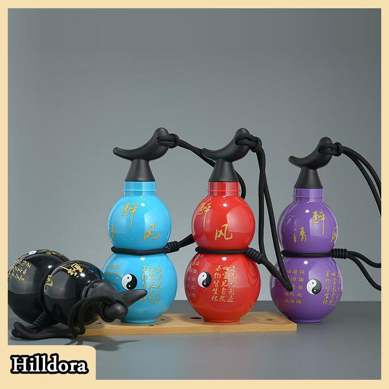 [Hilldora] 730ml bầu chai nước ngoài trời công suất lớn tập thể dục bầu chai Trung Quốc phong cách retro cốc nước bầu chai nước