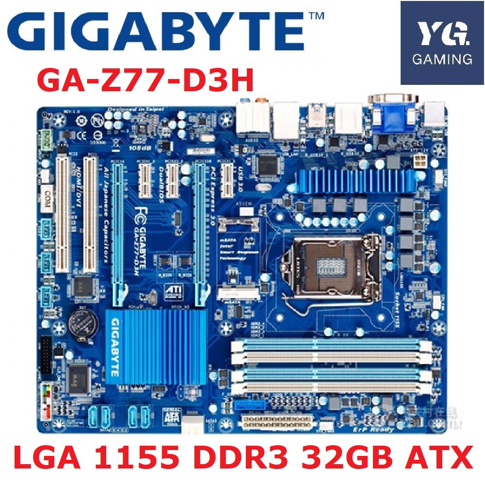 Gigabyte Z77 Motherboard Z77 Socket Lga 1155 Ddr3 32G Atx Uefi