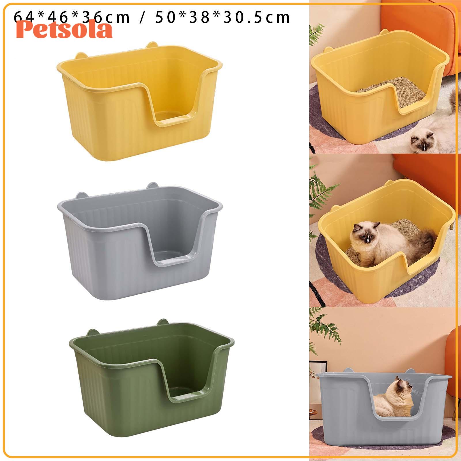 Open Top Pet Litter Tray Cat Litter Box Portable Pet Supplies for Indoor Cats Cat Bedpan Anti Splashing Cats Litter Pan ราคา 1,923 บาท*ส่งฟรี