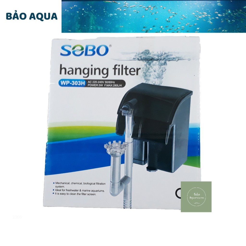 Máy Lọc Thác Hồ Cá Sobo WP-303H - Bộ Lọc Treo Dành Cho Bể Cá [303H]