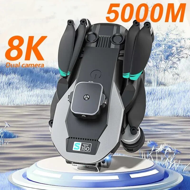 New S150 ESC Camera kép Drone 4K Định vị dòng ánh sáng Drone Động cơ không chổi than Bốn bên tránh c