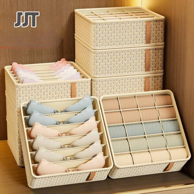 JJT Hộp lưu trữ hộp đựng quần áo Hộp lưu trữ đồ lót Hộp lưu trữ ngăn kéo hộp lưu trữ đa chức năng Hộp ngăn lưu trữ hộp phủ bóng