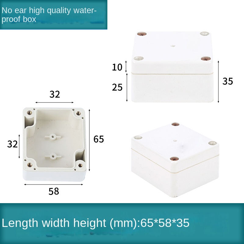 Vỏ Nhựa Chống Nước 65x58x35 mm | Kehua F-type Xám Công Nghiệp IP65 Hộp Tủ Điều Khiển Tự Động Hóa Công Nghiệp