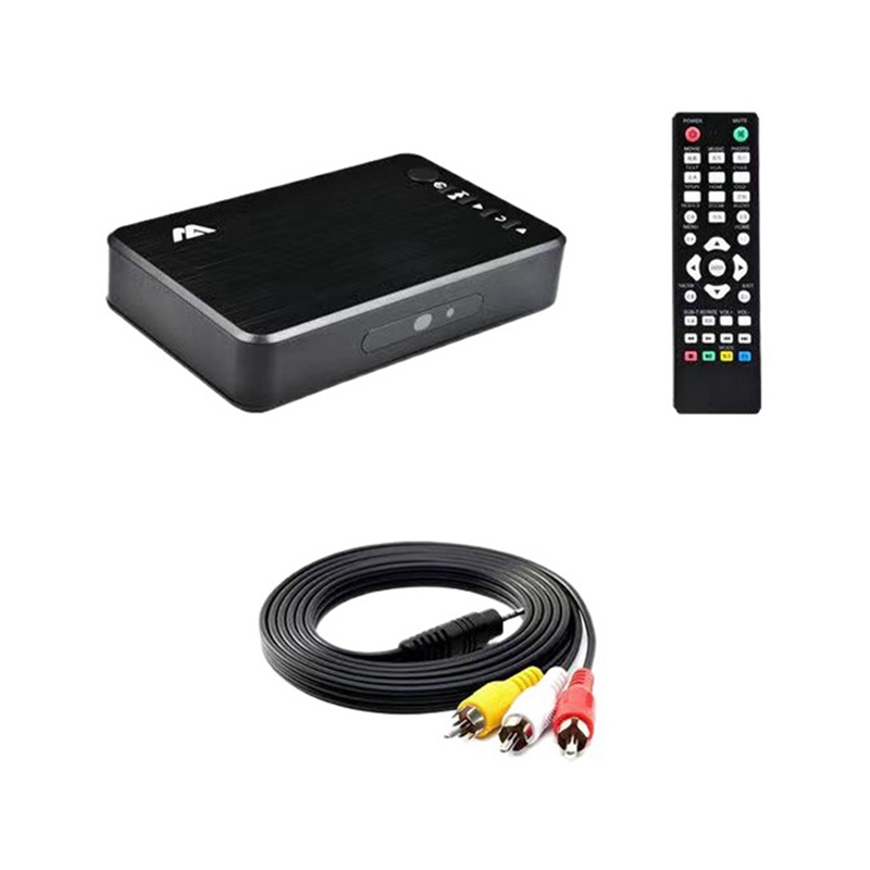 Full HD Mini Media Player 1080P VGA AV Interface USB Support External HDD for SD U Disk MKV RMVB Auto Play EU PLUG Multimedia