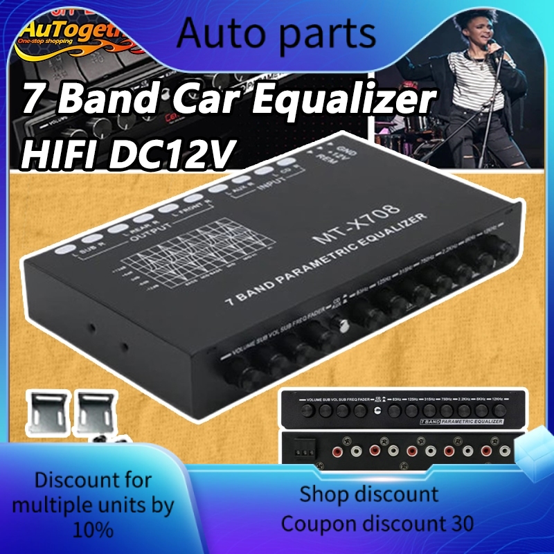Parametric Equalizer 7 Band Sorround Sound Karaoke Mobile Bluetooth USB Karaoke Car EQ Equalizer