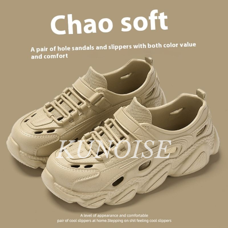 KUNOISE Men's Outdoor Hiking Sandals with Thick EVA Sole, Anti-Slip and Breathable Design ราคา 66 บาท*ส่งฟรี