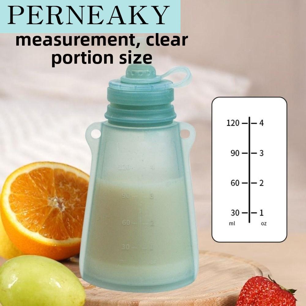 PERNEAKY นำกลับมาใช้ใหม่ได้ กระเป๋าใส่อาหารเด็กซิลิโคน ปลอดสาร BPA สามารถเติมได้ ถุงเก็บนม อนามัย บีบป้องกันการรั่วซึม ภาชนะบรรจุอาหารเด็ก ผลิตภัณฑ์ดูแลเด็ก ราคา 338 บาท*ส่งฟรี