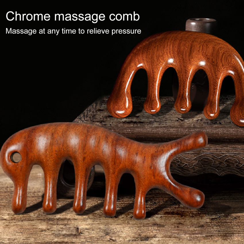 Lược Gỗ công cụ Massage Massage đầu Massager mát xa cổ mát xa mặt gỗ đàn hương mát xa mắt kinh tuyến massage