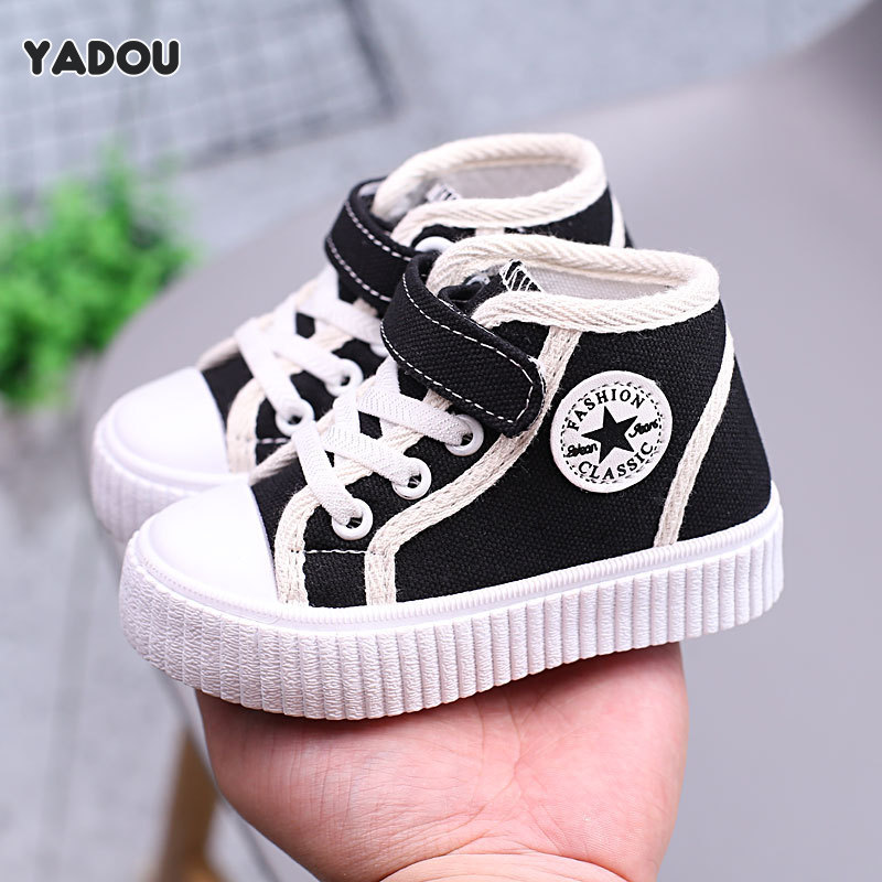 YADOU Children s shoes new spring and autumn canvas shoes high