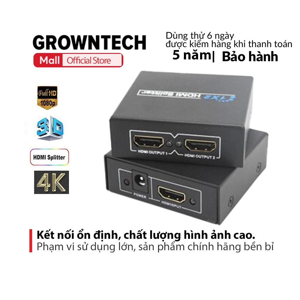 Bộ chia HDMI 4K khuếch đại tín hiệu công suất 3D tách HDCP 1080P 1 vào 2 ra, bộ chia HDMI Splitter 1 ra 2