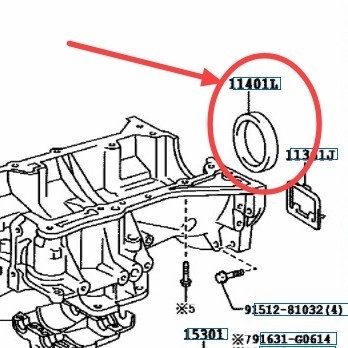 seal Kruk as crankshaft belakang Camry Harrier Alphard 90311-T0040 Harga 460,000 rupiah*Gratis Ongkir