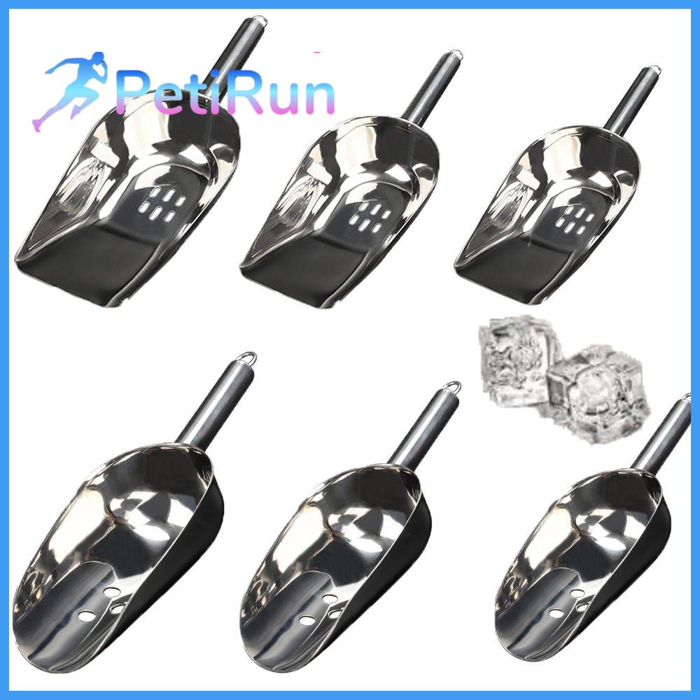 PETIRUN Dụng cụ nhà bếp Muỗng đá Thép không gỉ Dễ lau chùi Xẻng xúc đá Bền Muỗng xúc đá quầy bar Cho hạt