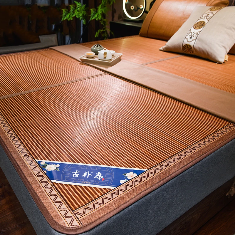 （high-end） Natural carbonized bamboo mat cool mattress summer naked sleeping straw mat ice silk mat summer dual-use household mat ราคา  7,382 บาท*ส่งฟรี