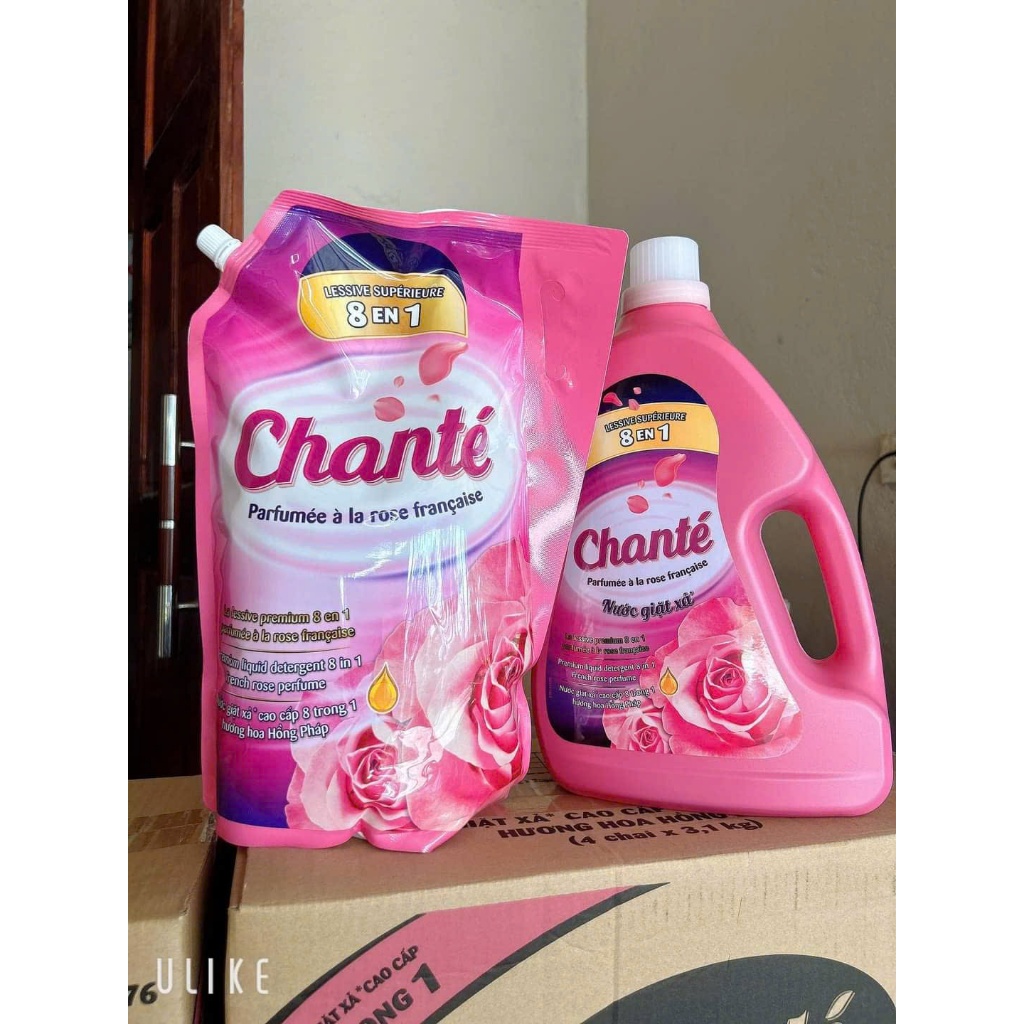 (Chính hãng Công ty) Nước Giặt Xả Chanté 8in1 Hương Nước Hoa 3,1kg/3,05kg