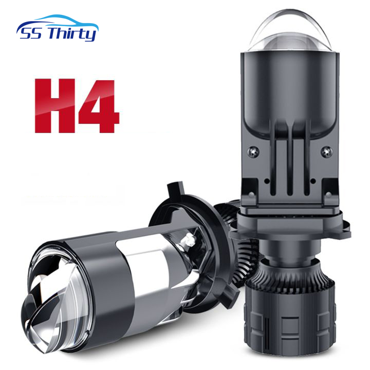 Đèn xe 45w 6000lm ống kính mini bóng đèn led h4 đèn pha ô tô xe máy máy chiếu kép len led xe máy 12-36v