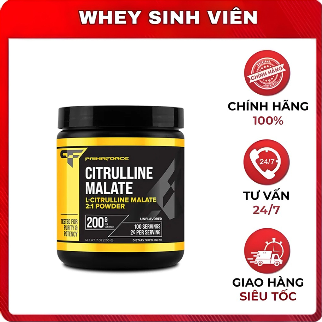Bột PrimaForce Citrulline Malate nhập khẩu Mỹ tăng sức bền, bơm cơ bắp cực đại tại Whey sinh vien