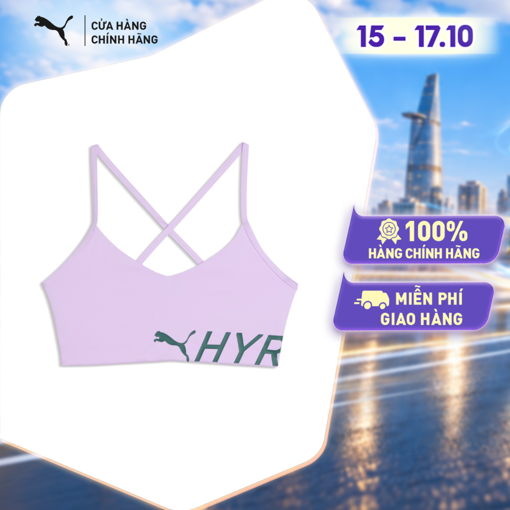 Áo Ngực Thể Thao Tập Luyện PUMA Nữ W HYROX STRAPPY PWRMODE BRA Light Lavender Màu Tím