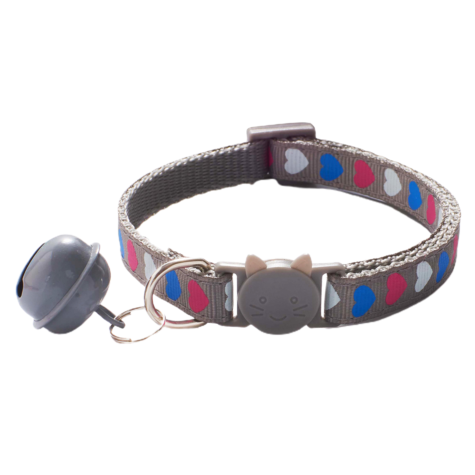 Accieey Pet Collar Exquisite Pattern Wear Resistant Eye-catching Pet Dog Neck Circle with Colorful Bell Pendant Decor Pet Supplies