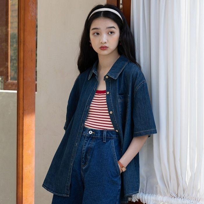 Girls hot sale jeans shirt