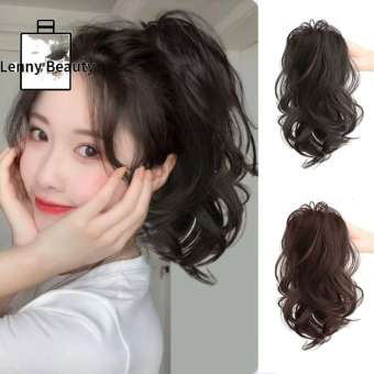 LENNY tóc giả kẹp đuôi ngựa tóc giả cột đuôi dài Tổng hợp Tóc đuôi ngựa lượn sóng ngắn Xoăn Phong cách Hàn Quốc Mảnh tóc đuôi ngựa Ngọt ngào Tự nhiên Kẹp tóc đuôi ngựa Nữ/Nữ